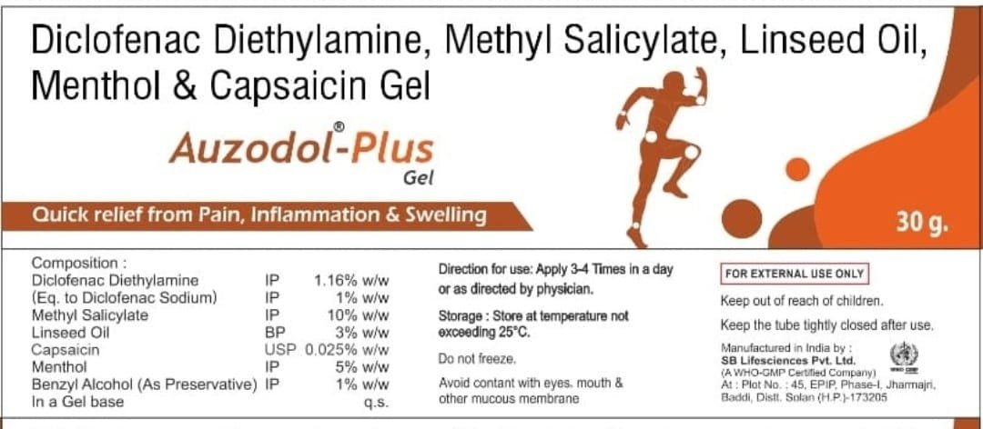 AUZODOL-PLUS GEL 30GM SET OF 20 TUBES